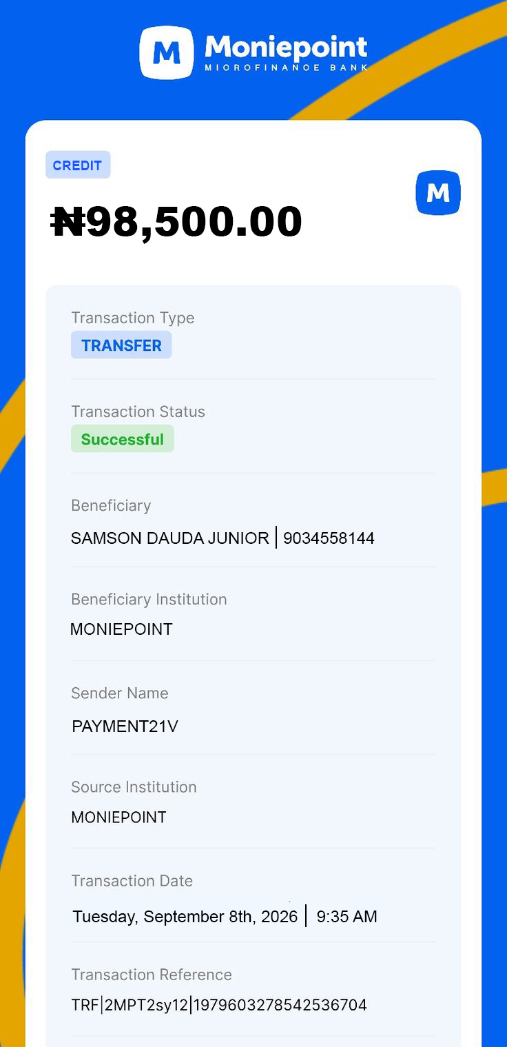 Withdrawal alert proof for Blessing Chukwu 🇳🇬