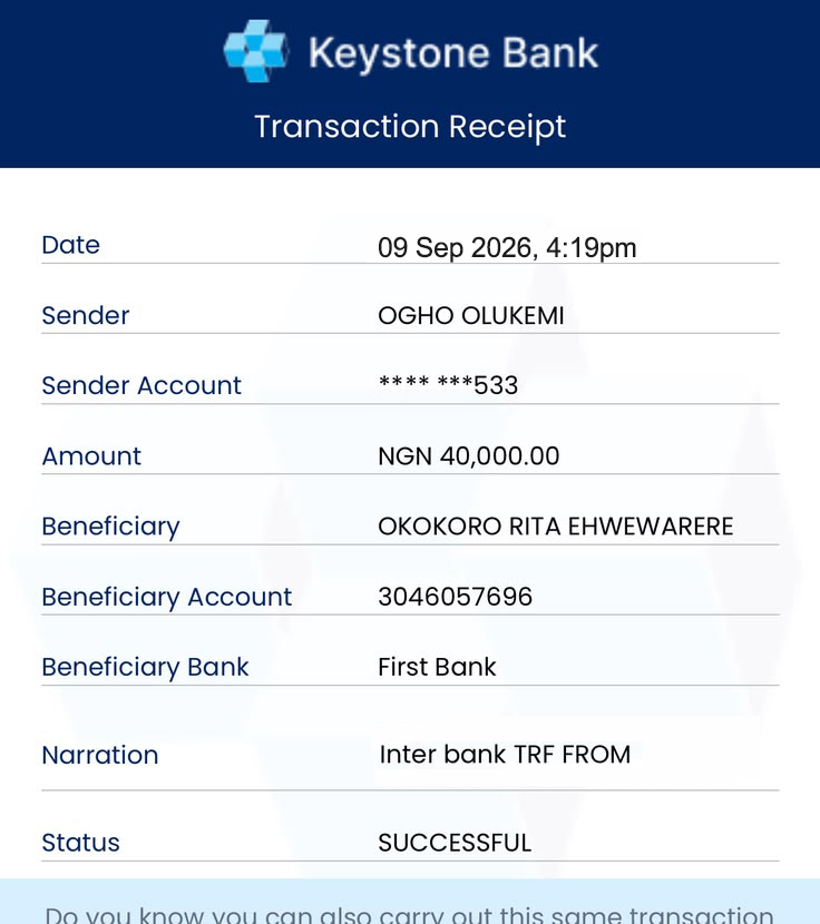 Withdrawal alert proof for Grace Adeyemi 🇳🇬