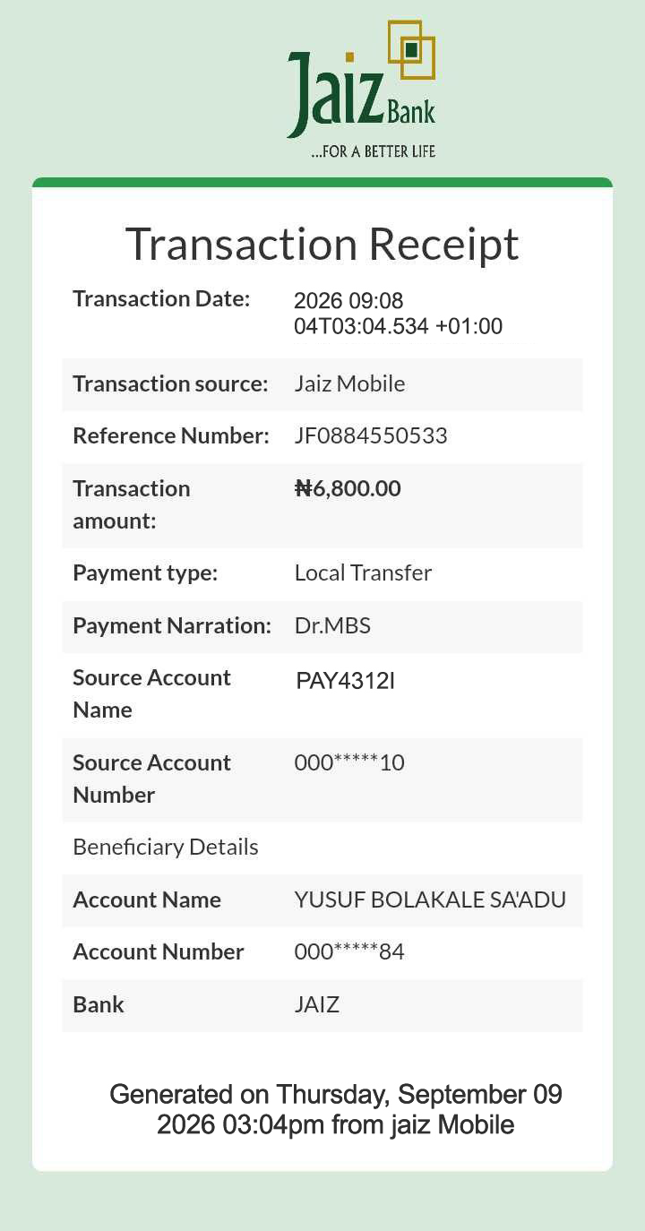 Withdrawal alert proof for Fatima Musa 🇳🇬